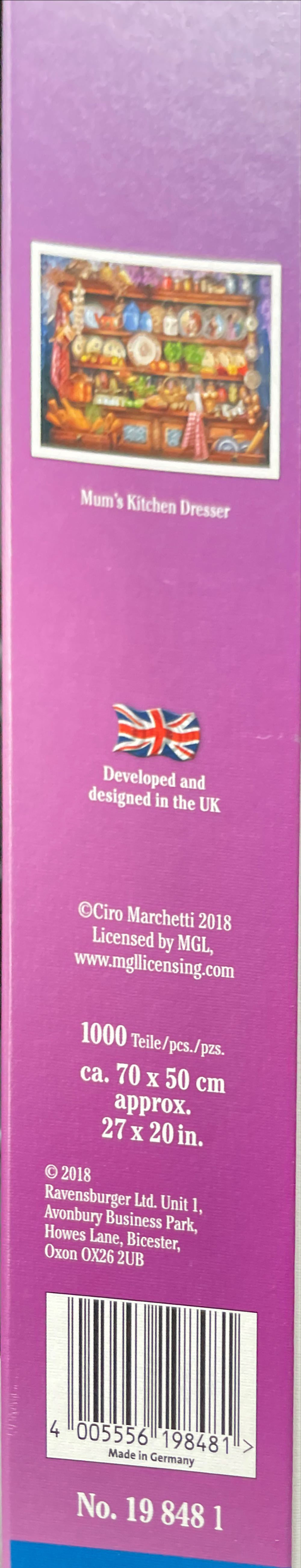 Mums.Kitchen Dresser-China Cupboard - Ravensburger puzzle collectible [Barcode 4005556198481] - Main Image 2