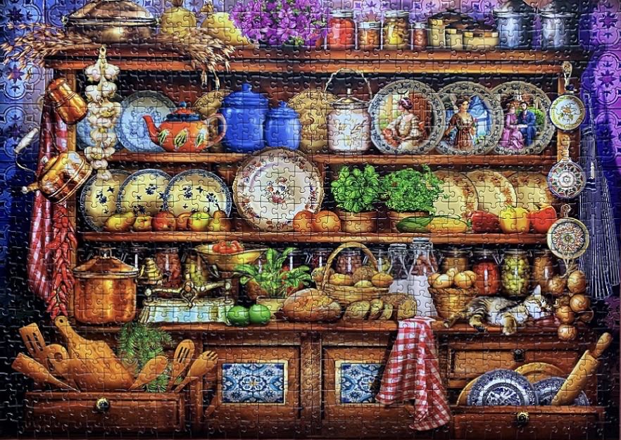Mums.Kitchen Dresser-China Cupboard - Ravensburger puzzle collectible [Barcode 4005556198481] - Main Image 3
