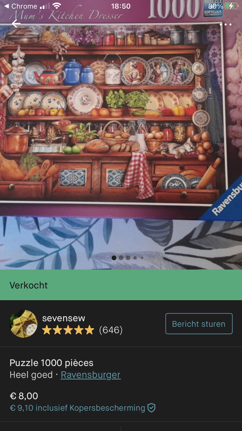 Mums.Kitchen Dresser-China Cupboard - Ravensburger puzzle collectible [Barcode 4005556198481] - Main Image 4