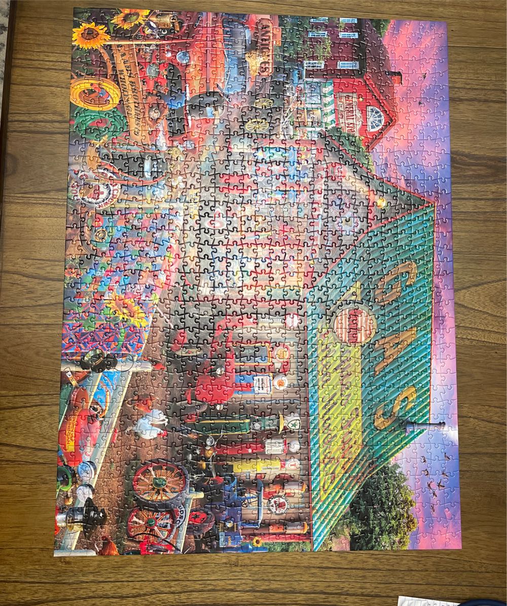 Country Life - Antique Market - Buffalo Games puzzle collectible [Barcode 079346995684] - Main Image 3