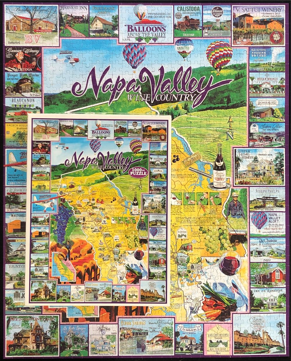 Napa Valley Wine Country-selling  - White Mountain puzzle collectible [Barcode 724819246908] - Main Image 3