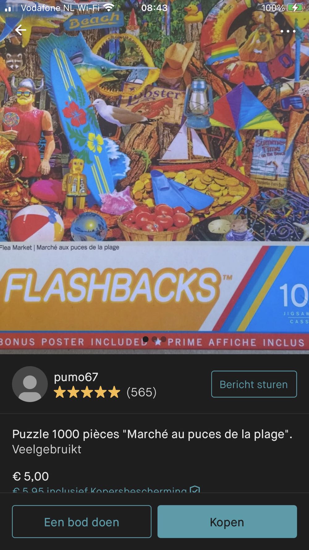 Flashbacks - Beach Time Flea Market - MasterPieces puzzle collectible [Barcode 705988720383] - Main Image 4