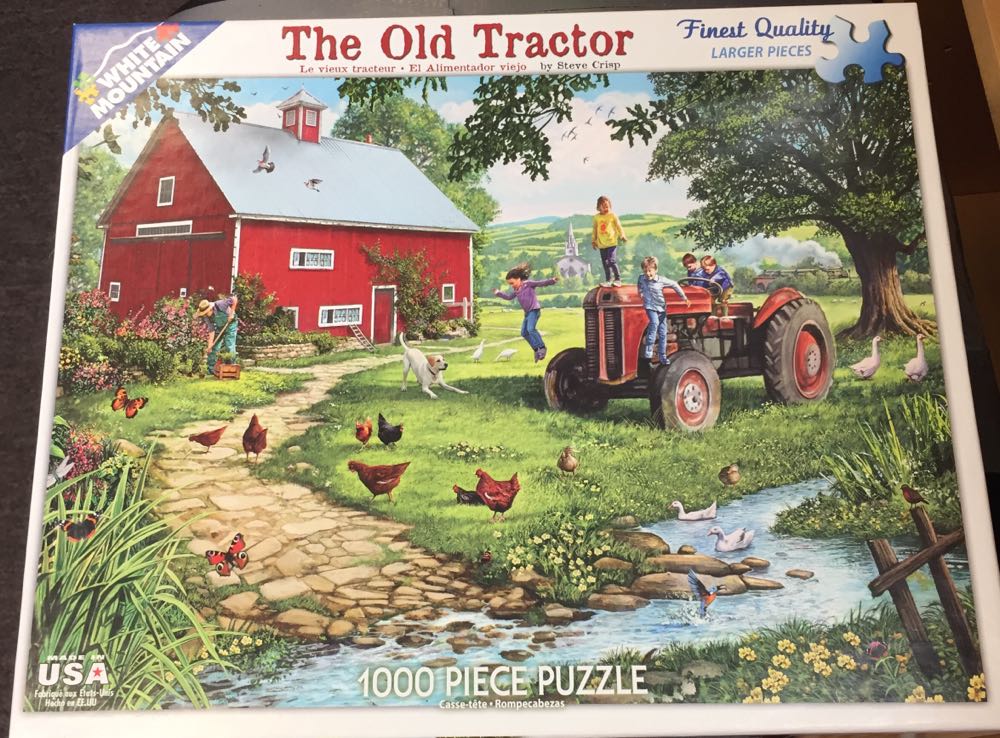 The Old Tractor - White Mountain puzzle collectible [Barcode 724819258765] - Main Image 2