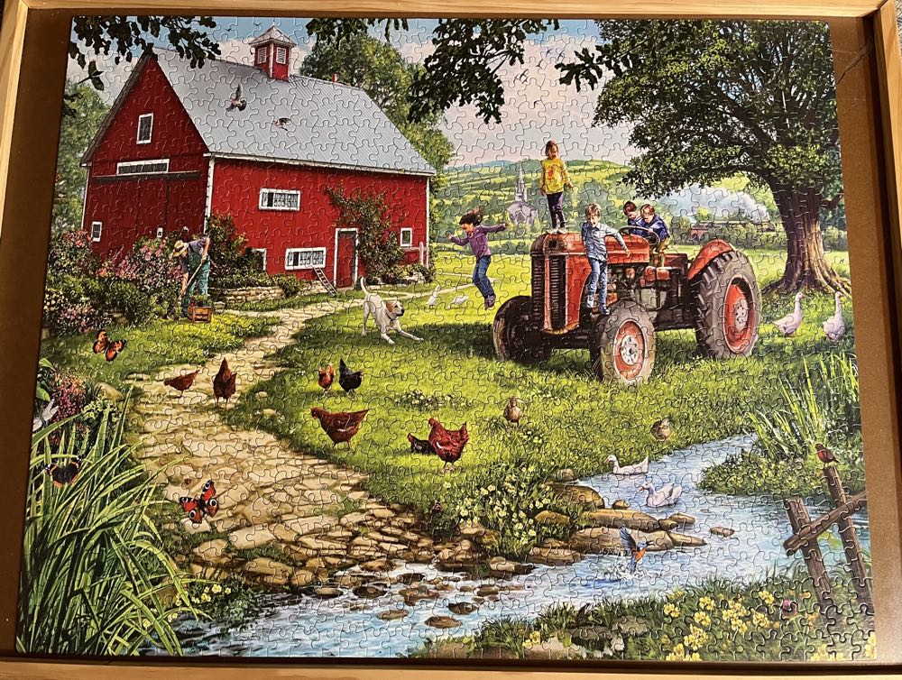 The Old Tractor - White Mountain puzzle collectible [Barcode 724819258765] - Main Image 3