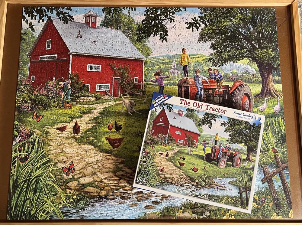 The Old Tractor - White Mountain puzzle collectible [Barcode 724819258765] - Main Image 4