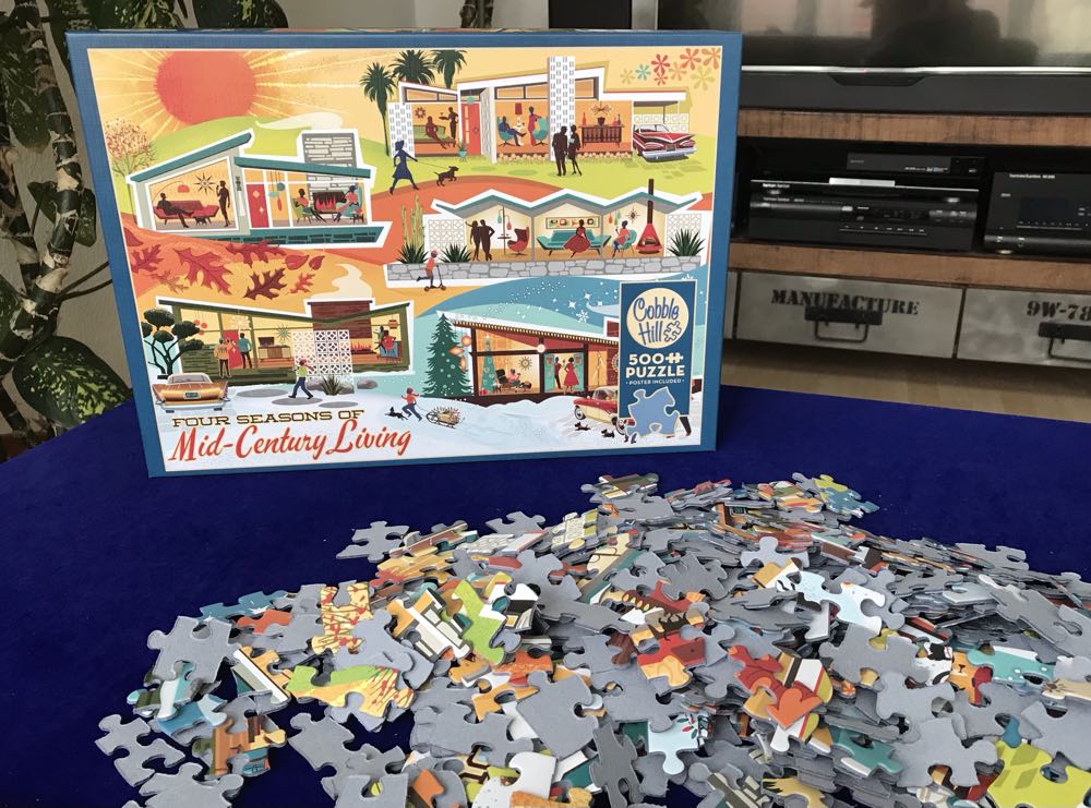 Four Seasons of Mid-Century Living - Cobble Hill puzzle collectible [Barcode 625012850933] - Main Image 2