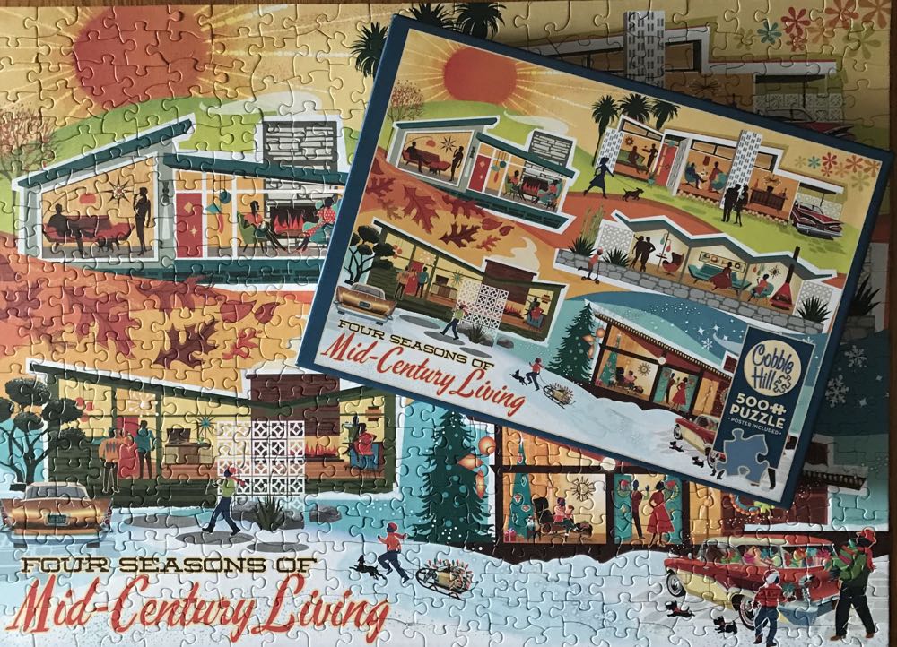 Four Seasons of Mid-Century Living - Cobble Hill puzzle collectible [Barcode 625012850933] - Main Image 4
