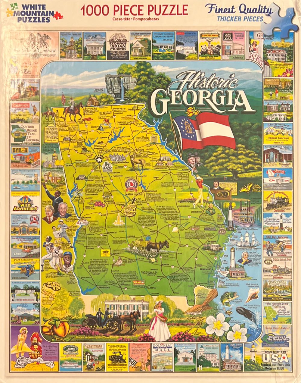 Historic Georgia - White Mountain puzzle collectible [Barcode 724819256303] - Main Image 2
