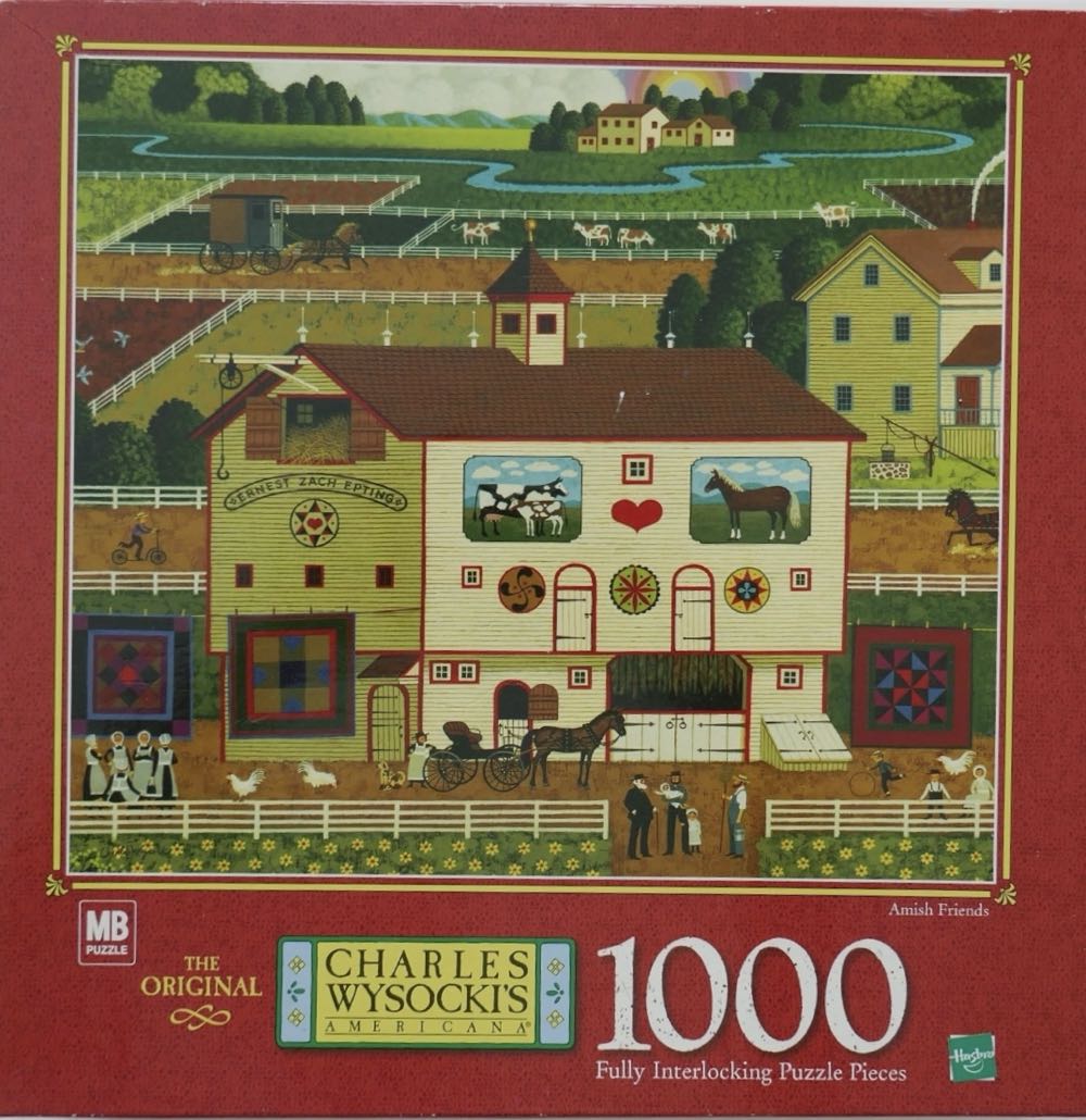 Amish Friends (NIB) From Nannie 🐝 - Milton Bradley puzzle collectible [Barcode 032244046797] - Main Image 2