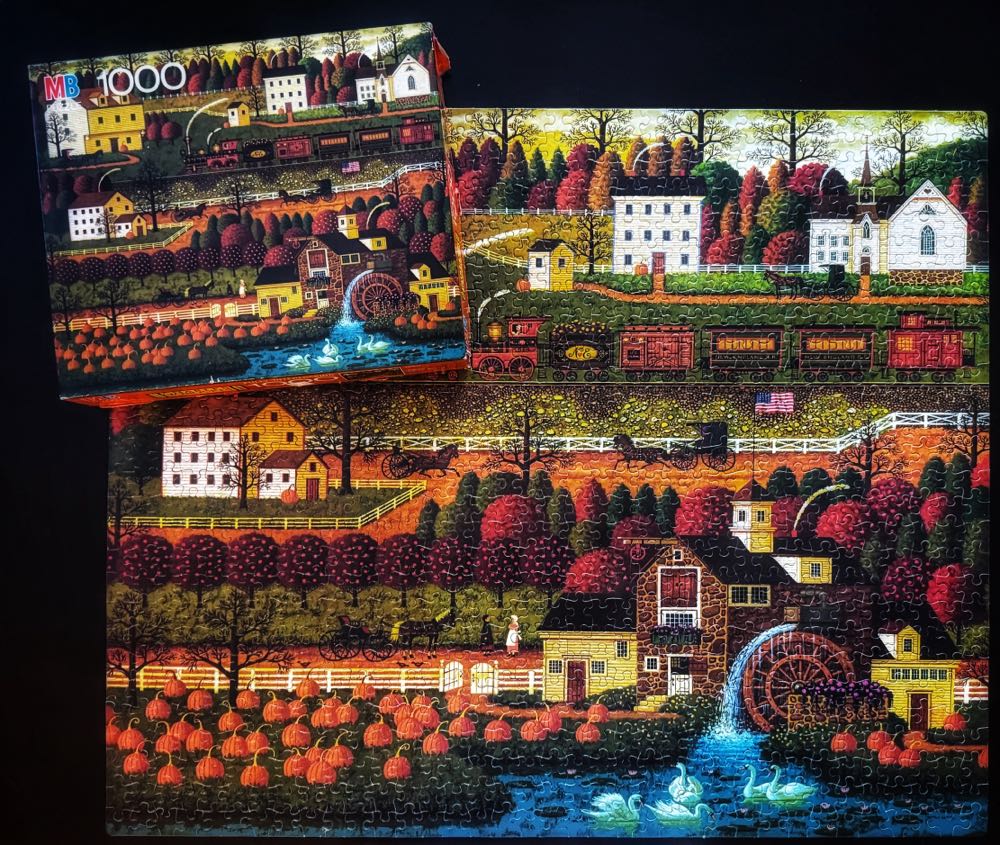 #Honey Pumpkin Valley - Milton Bradley (Vintage) puzzle collectible [Barcode 032244046797] - Main Image 2