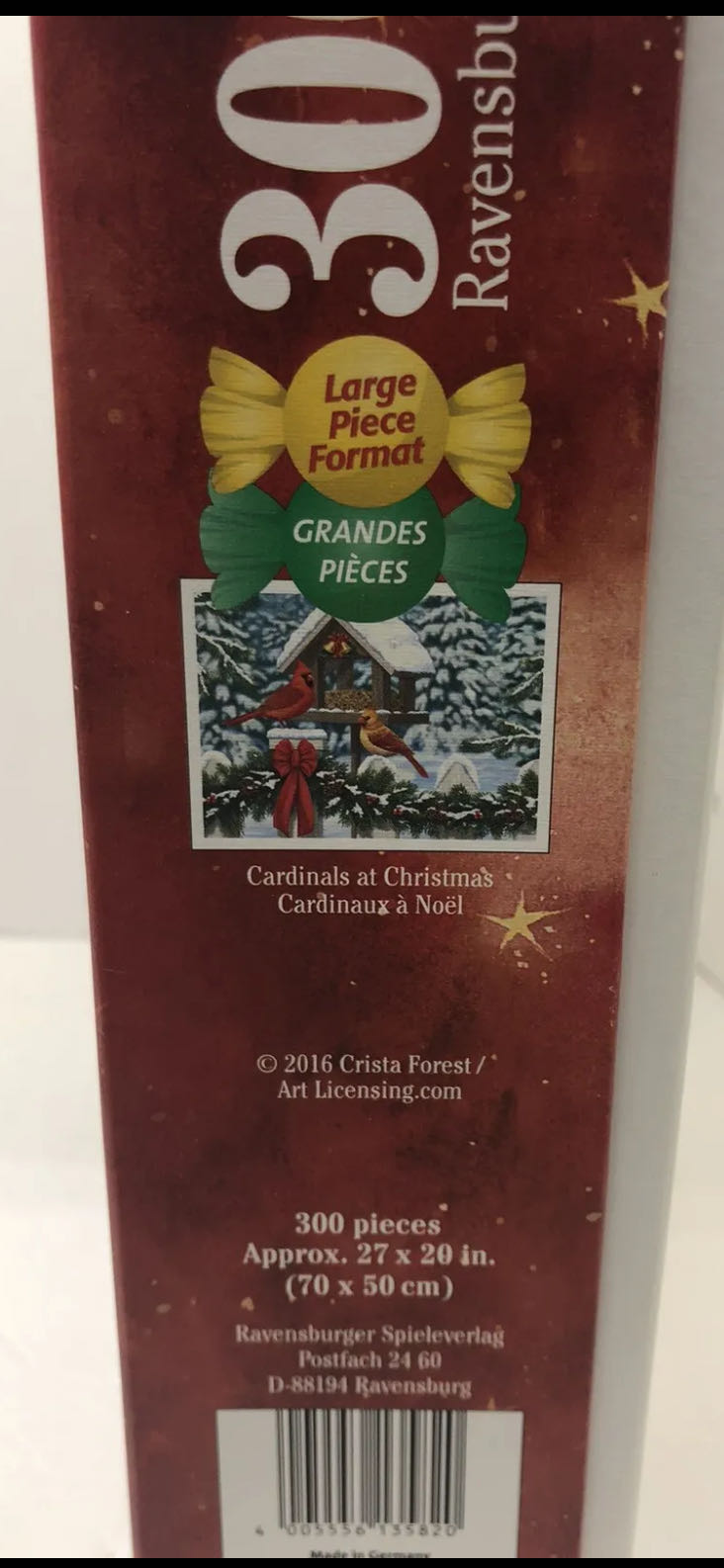 Cardinals At Christmas - Ravensburger puzzle collectible [Barcode 4005556135820] - Main Image 2