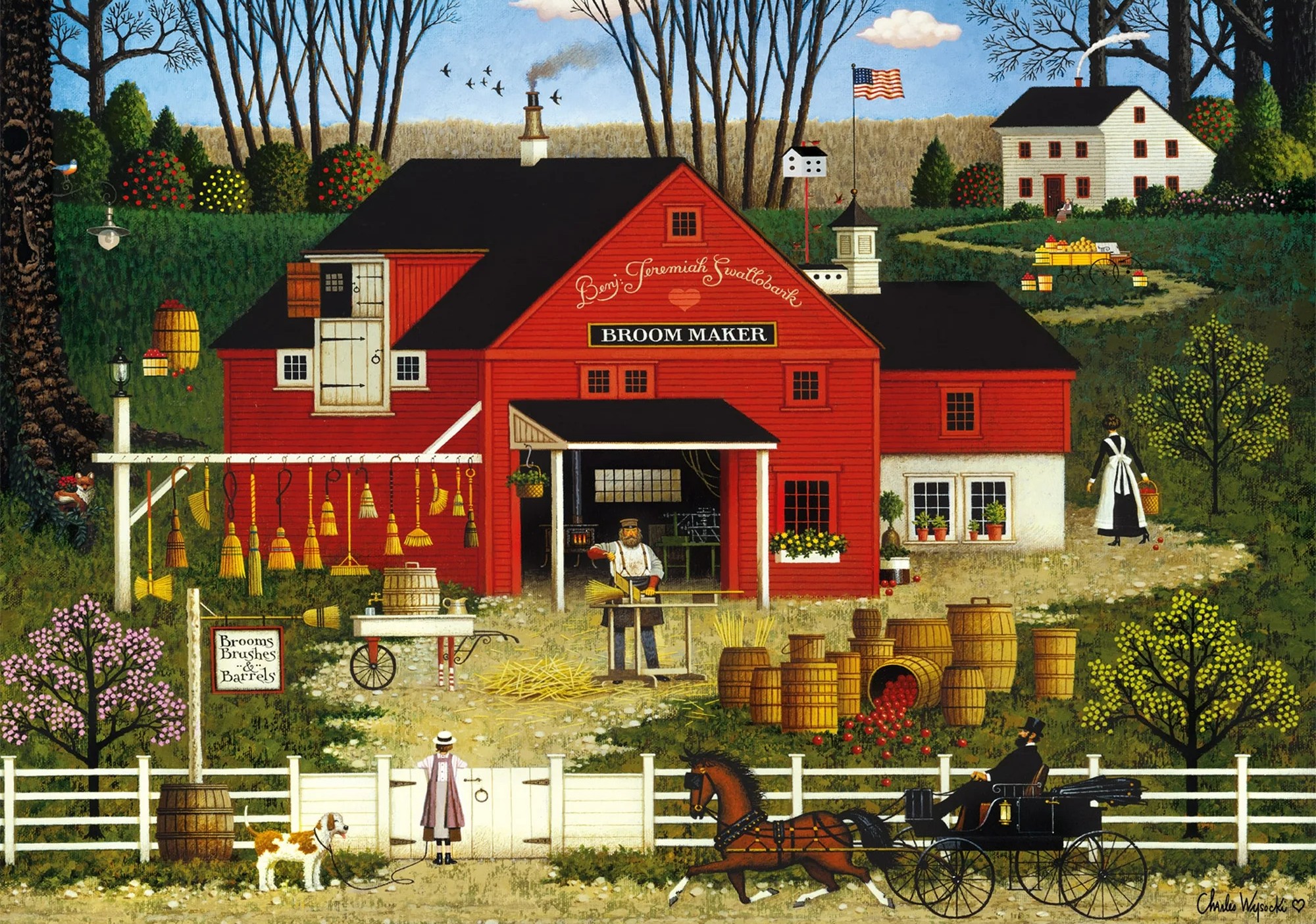 Brooms, Brushes And Barrels (UV) NFT - Milton Bradley puzzle collectible [Barcode 032244046797] - Main Image 2