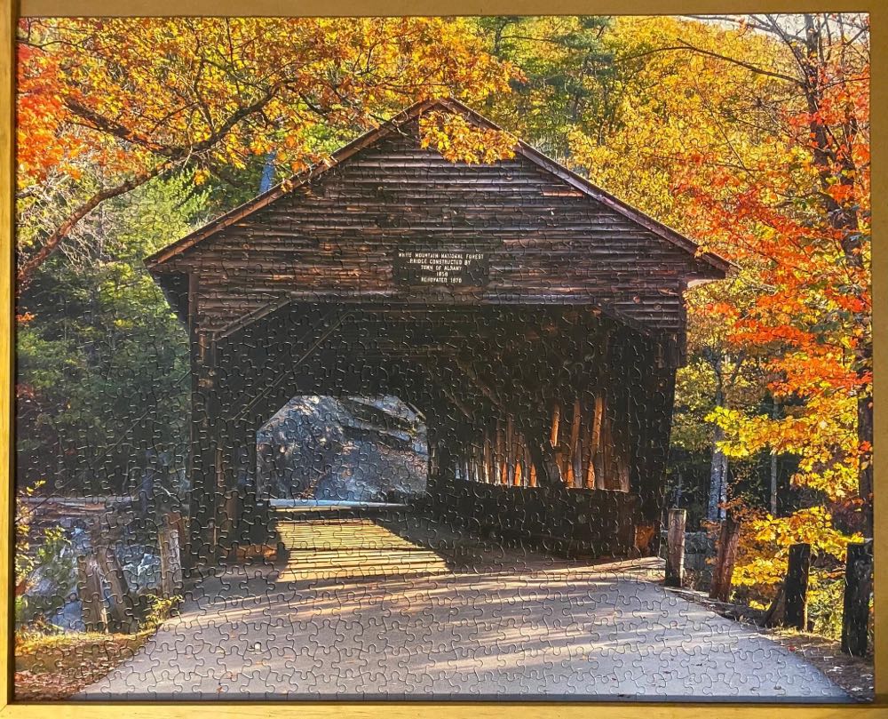 Albany Covered Bridge - White Mountain Puzzles puzzle collectible [Barcode 724819257638] - Main Image 3