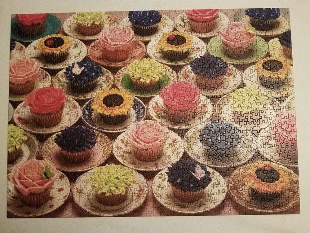 Cupcakes & Saucers - Cobble Hill puzzle collectible [Barcode 625012516822] - Main Image 2