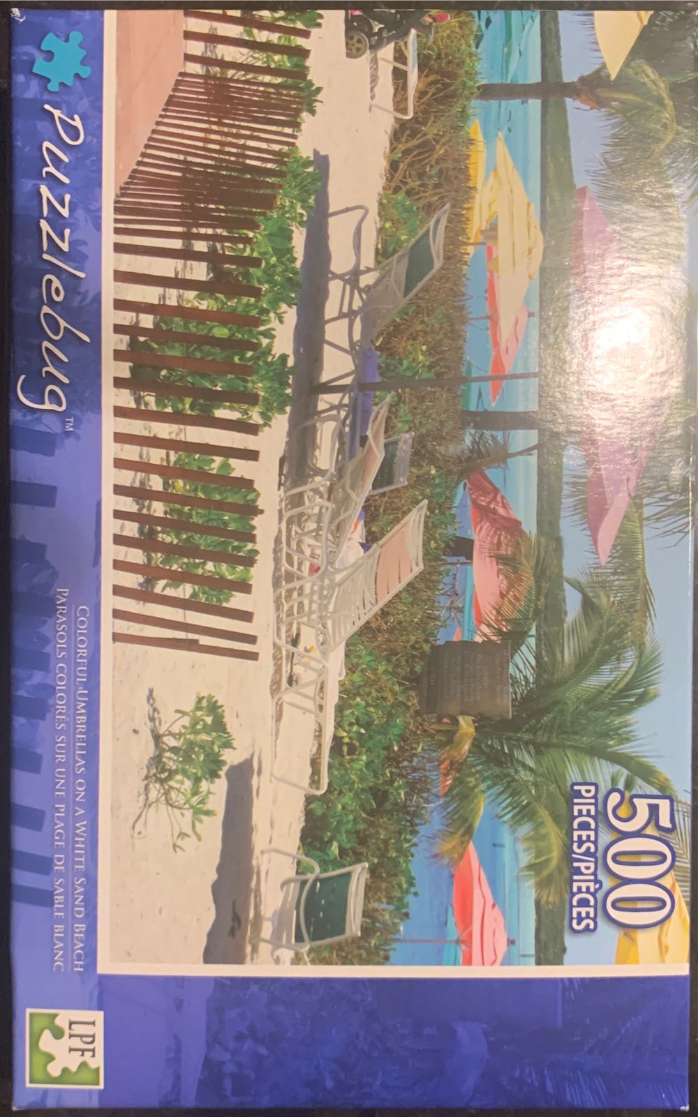 Colorful Umbrellas On A White Sand Beach - Puzzlebug puzzle collectible [Barcode 639277067227] - Main Image 1