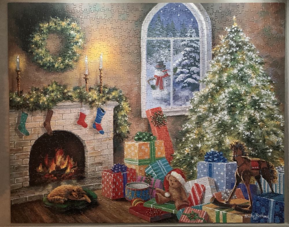 Twas the Night Before Christmas🆕🚪 - White Mountain puzzle collectible [Barcode 724819249404] - Main Image 2