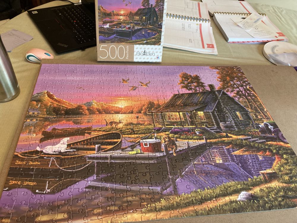 Sunset Over A Busy Day - Milton Bradley puzzle collectible [Barcode 778988688922] - Main Image 2