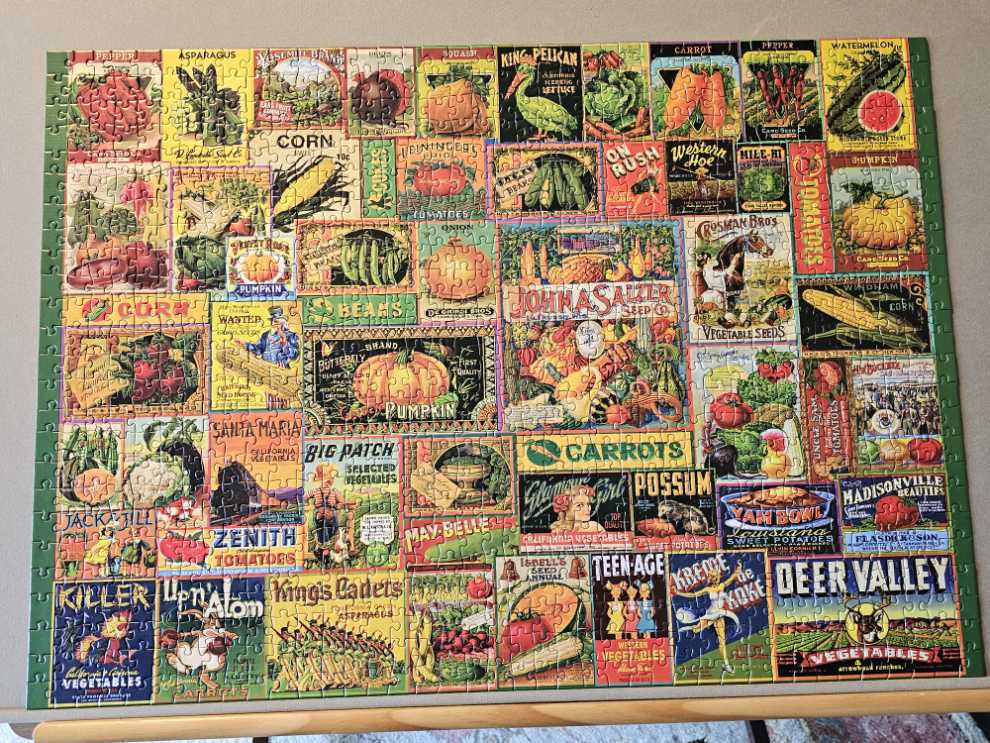 Vintage Seed Packets  - Peter Pauper Press puzzle collectible [Barcode 9781441336873] - Main Image 2