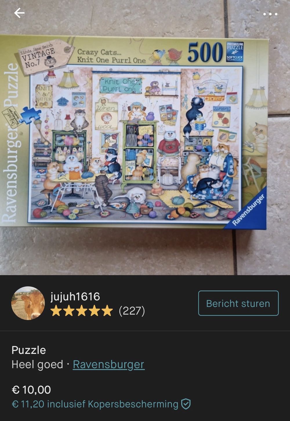 Knit One Purrl One - Ravensburger puzzle collectible [Barcode 4005556148233] - Main Image 4