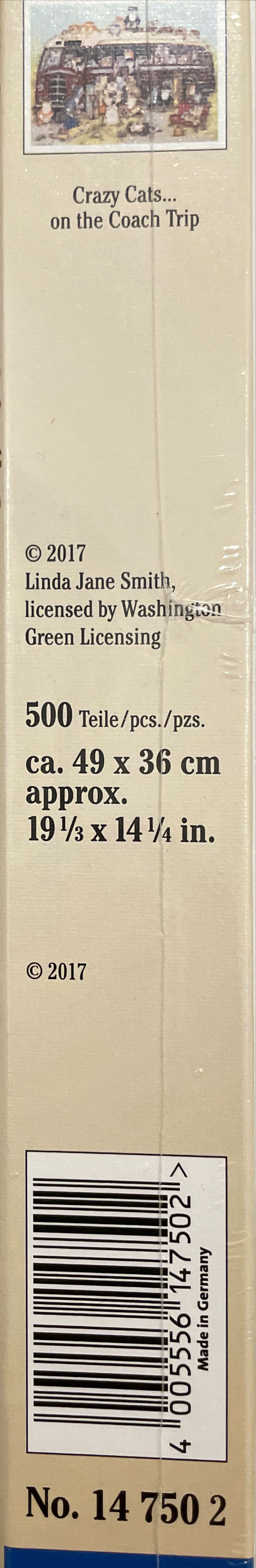 Crazy Cats - Vintage #3 - On The Coach Trip (Karli....) - Ravensburger puzzle collectible [Barcode 4005556147502] - Main Image 2