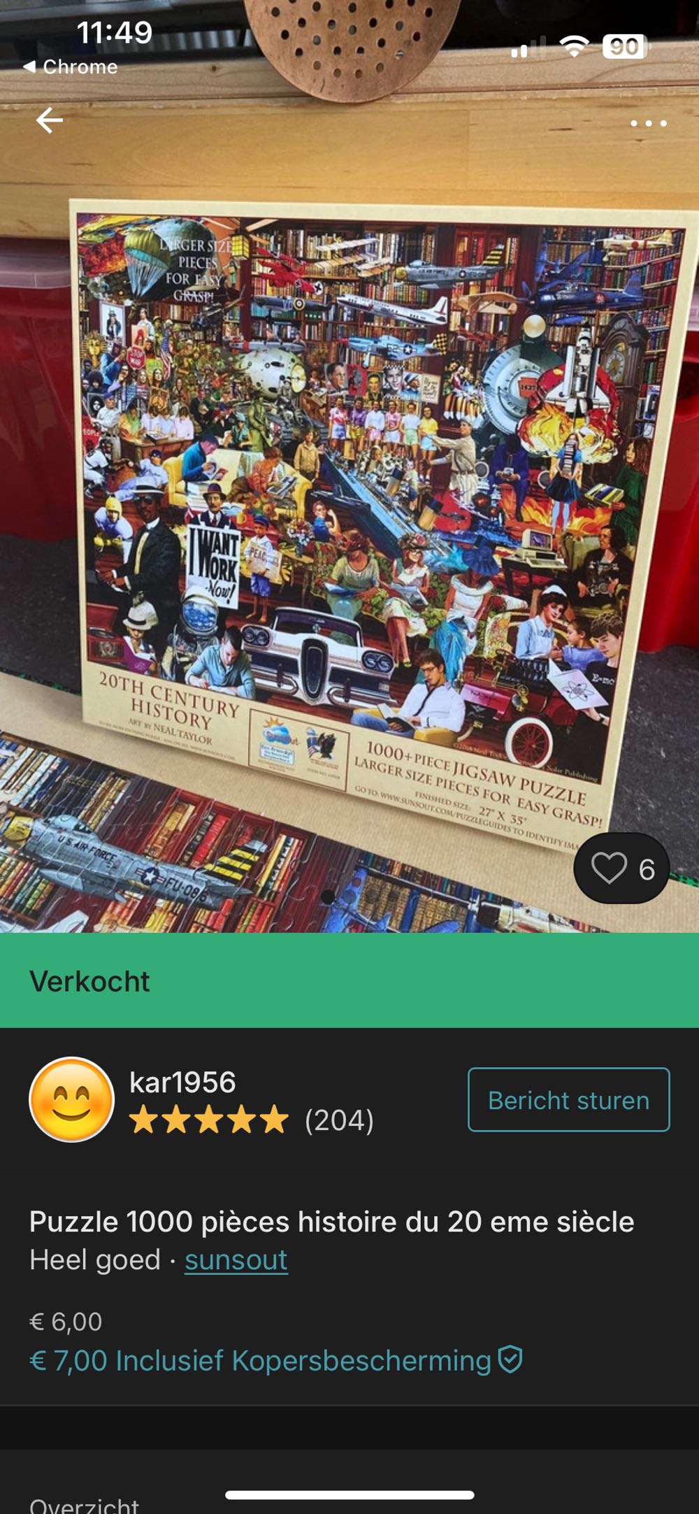 Twenteeth 20th Century History - SunsOut puzzle collectible [Barcode 796780615083] - Main Image 4