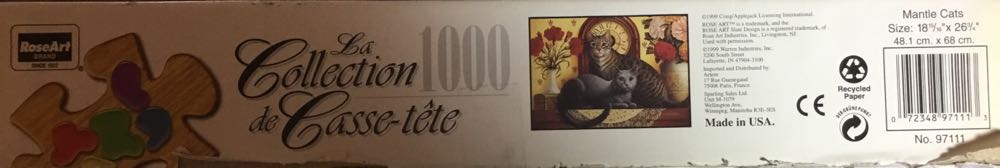 Mantle Cats - Rose-Art Brand puzzle collectible [Barcode 072348971113] - Main Image 2