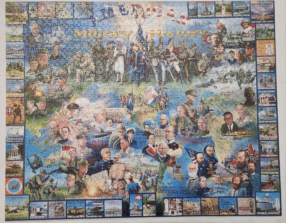 American Military History-USED/DR - White Mountain Puzzles puzzle collectible [Barcode 724819247677] - Main Image 2