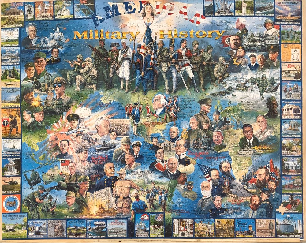 American Military History-USED/DR - White Mountain Puzzles puzzle collectible [Barcode 724819247677] - Main Image 3