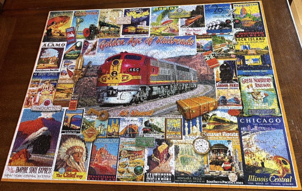 Golden Age Of Railroads - White Mountain Puzzles puzzle collectible [Barcode 724819256037] - Main Image 3