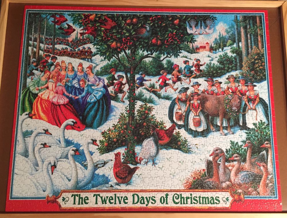 The Twelve Days Of Christmas - White Mountain puzzle collectible [Barcode 724819248476] - Main Image 2