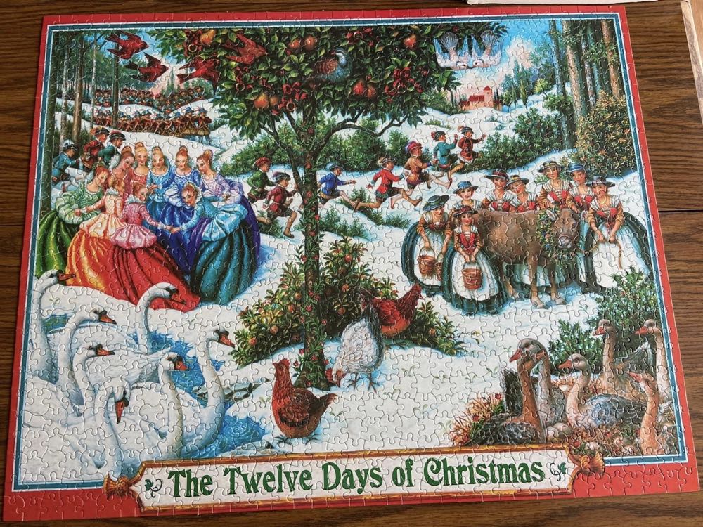 The Twelve Days Of Christmas - White Mountain puzzle collectible [Barcode 724819248476] - Main Image 4