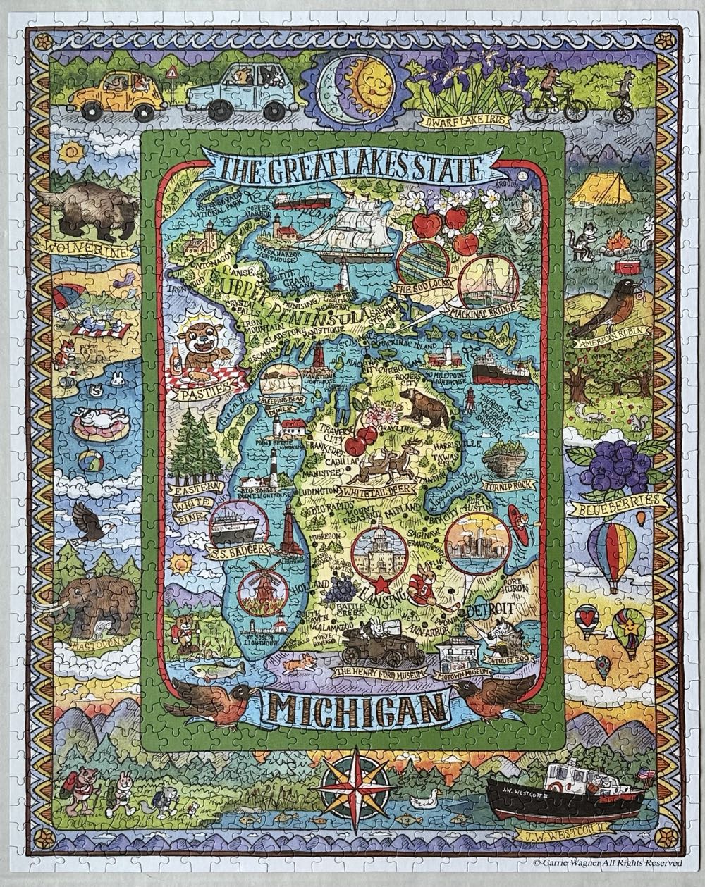 Michigan-Chs - White Mountain puzzle collectible [Barcode 724819262892] - Main Image 2