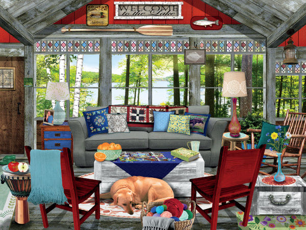 Lake Cabin - Ceaco puzzle collectible [Barcode 021081222761] - Main Image 2