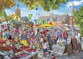 Gibsons Market Day Norwich - Gibsons puzzle collectible [Barcode 5012269062977] - Main Image 2