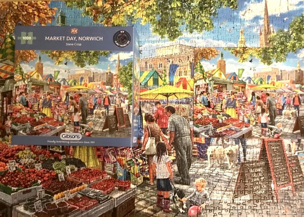 Gibsons Market Day Norwich - Gibsons puzzle collectible [Barcode 5012269062977] - Main Image 4