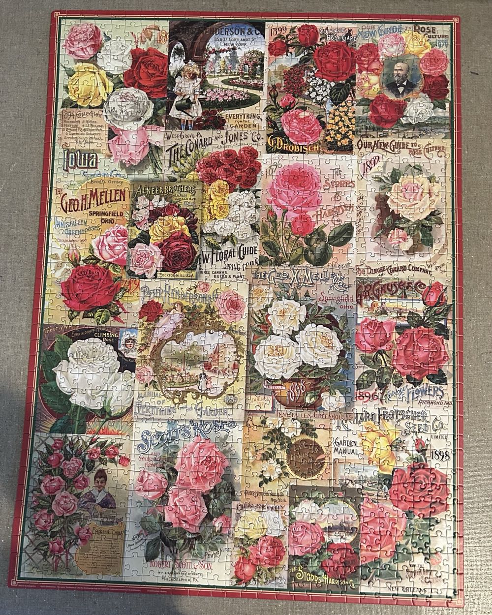 Roses Smithsonian Seed Catalogues - Eurographics Puzzle puzzle collectible [Barcode 628136608107] - Main Image 4