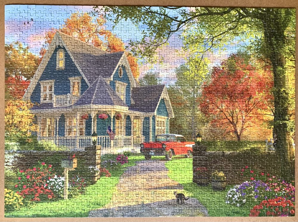 The Blue Country House - Eurographics puzzle collectible [Barcode 628136609784] - Main Image 2