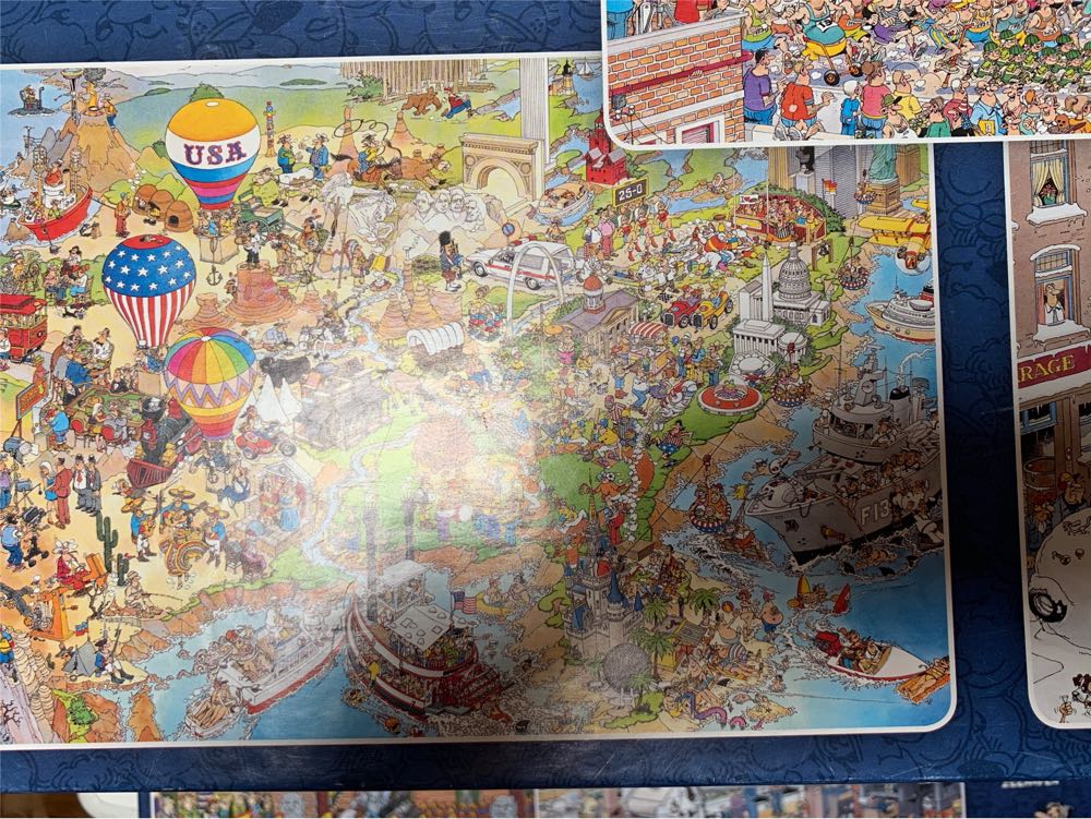 81002 Sneeuwpret/Streetlife - Jumbo 3 x 1000 puzzle collectible [Barcode 8710126810026] - Main Image 2