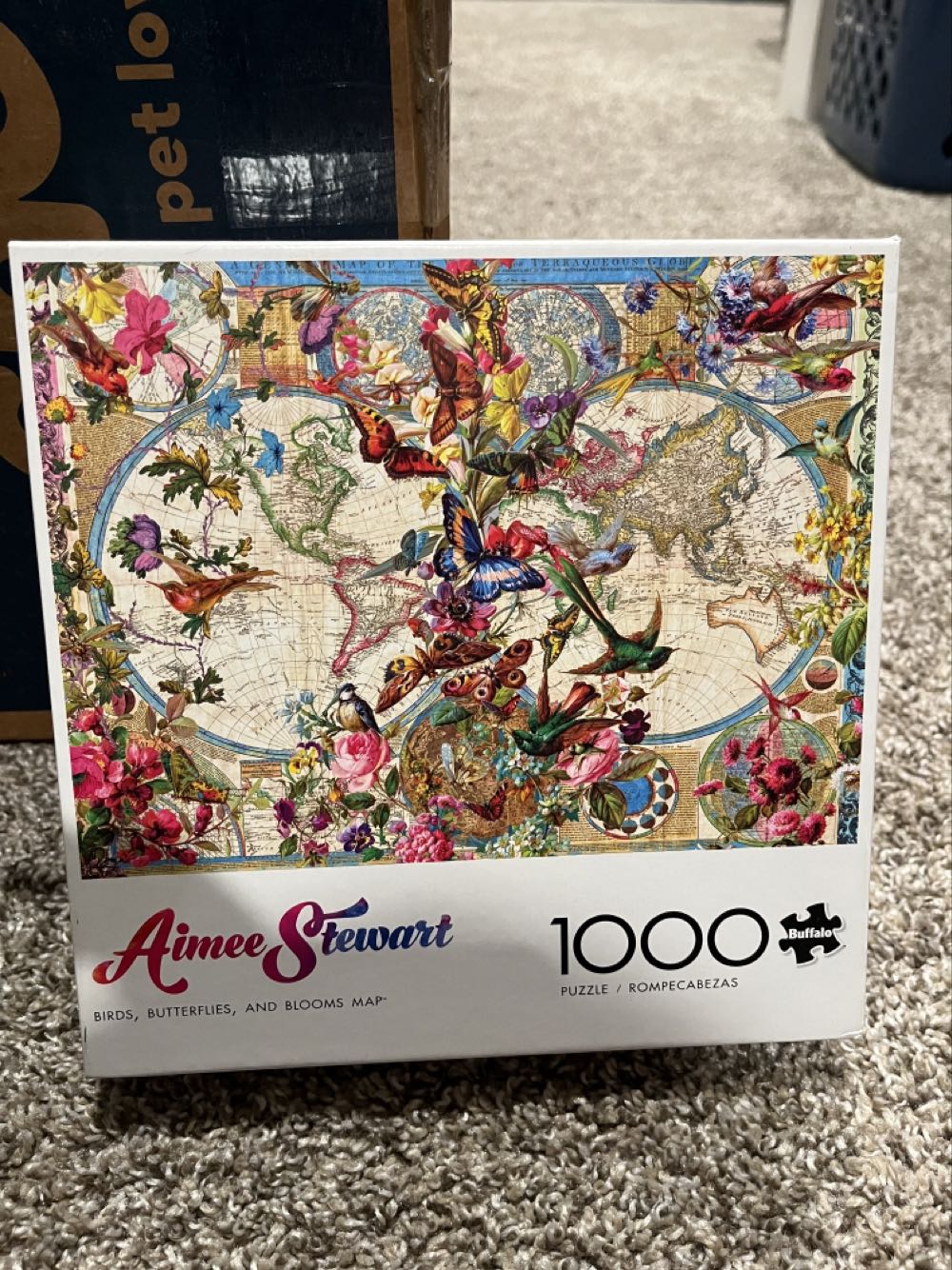 Birds, Butterflies, and Blooms Map - Buffalo Games puzzle collectible [Barcode 079346127214] - Main Image 2