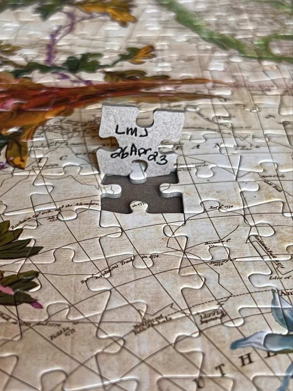 Birds, Butterflies, and Blooms Map - Buffalo Games puzzle collectible [Barcode 079346127214] - Main Image 4