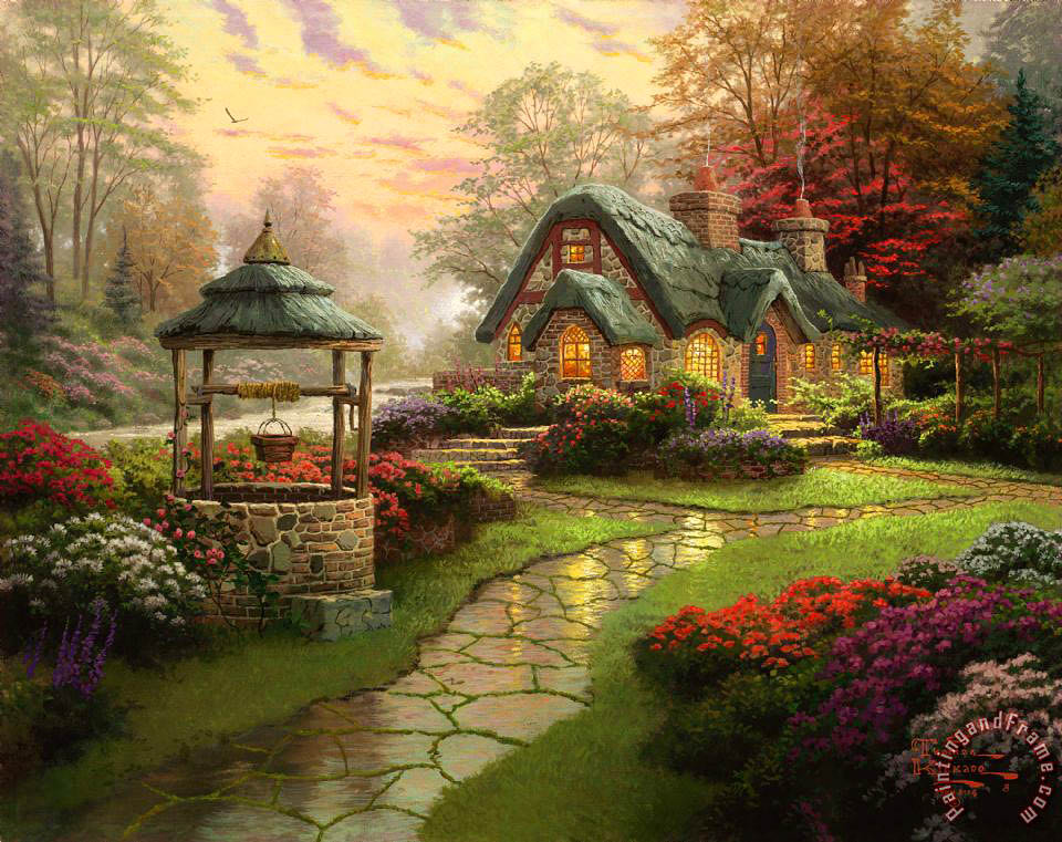 Make A Wish Cottage - Gibsons puzzle collectible [Barcode 021081011334] - Main Image 1