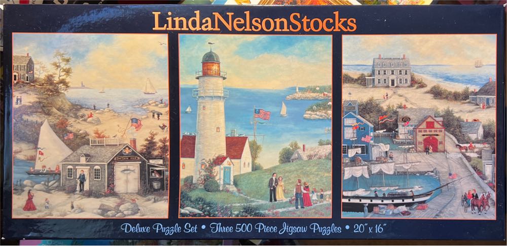 3 New England Lighthouse Puzzles -  Ceaco puzzle collectible [Barcode 021081036252] - Main Image 2