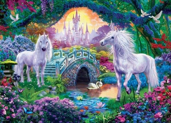 Unicorns In Fairy Land - EuroGraphics puzzle collectible [Barcode 628136353632] - Main Image 2