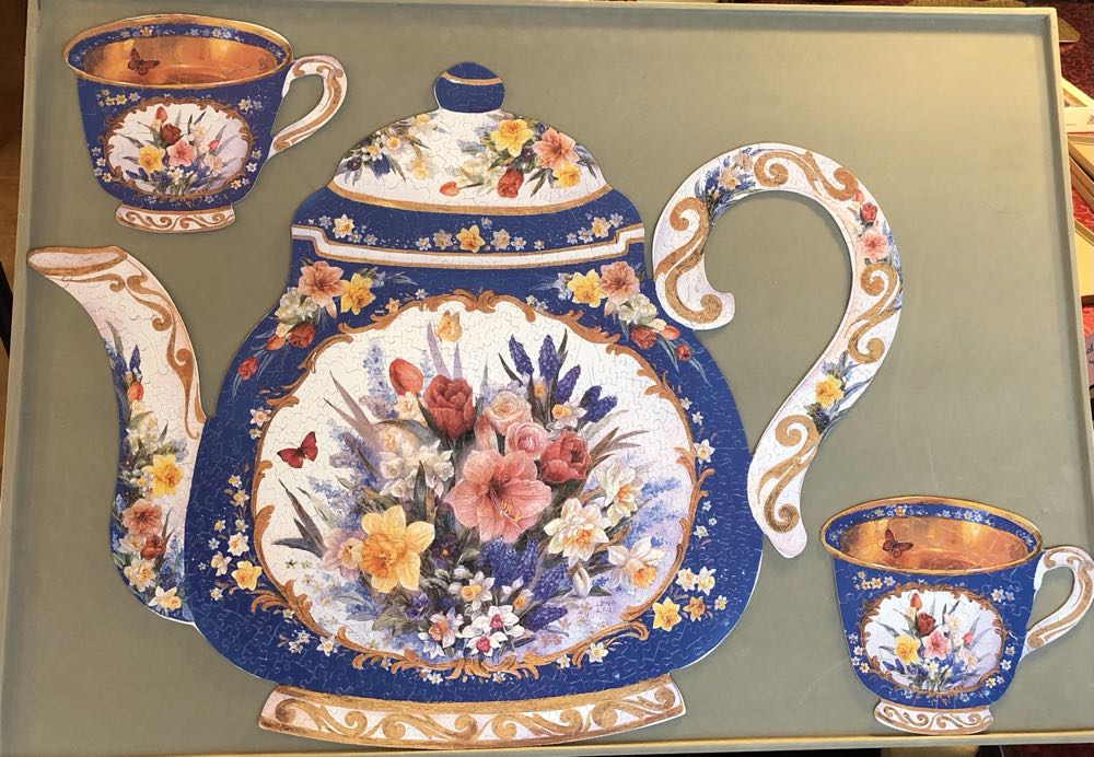 Floral Teapot - SunsOut puzzle collectible [Barcode 796780052086] - Main Image 2