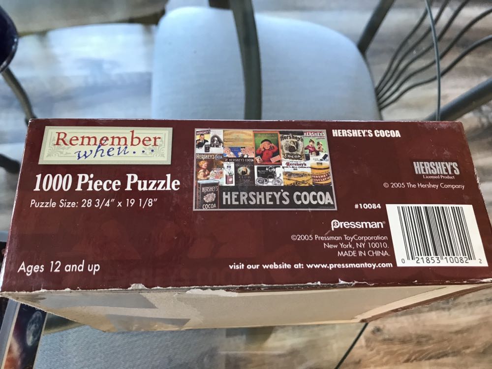 Hershey’s - Pressman Toy Company puzzle collectible [Barcode 021853100822] - Main Image 3