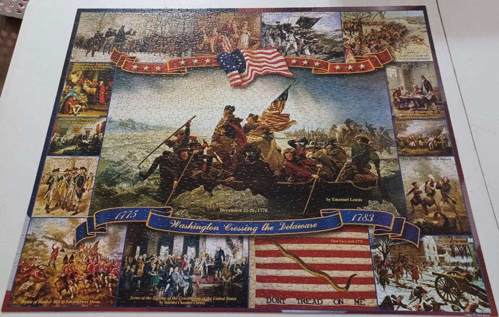 Washington Crossing The Delaware - White Mountain Puzzles puzzle collectible [Barcode 724819255030] - Main Image 2