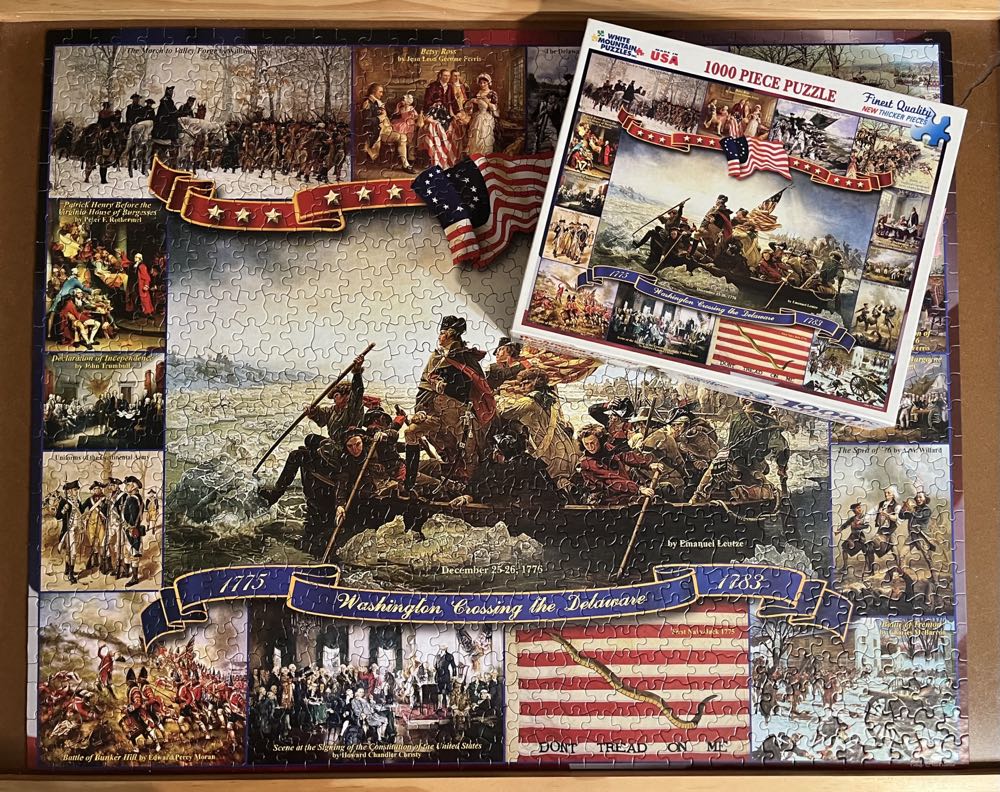 Washington Crossing The Delaware - White Mountain Puzzles puzzle collectible [Barcode 724819255030] - Main Image 3