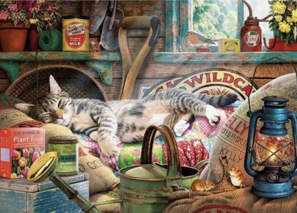 Snoozing In The Shed - Gibsons puzzle collectible [Barcode 5012269062489] - Main Image 2