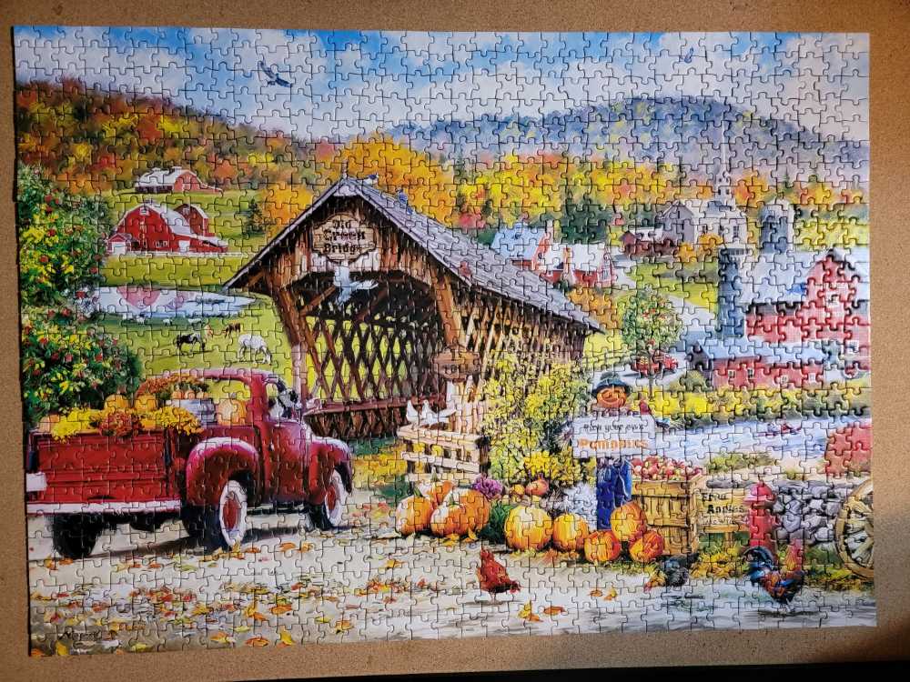 Old Creek Bridge - Master Pieces puzzle collectible [Barcode 705988721656] - Main Image 2