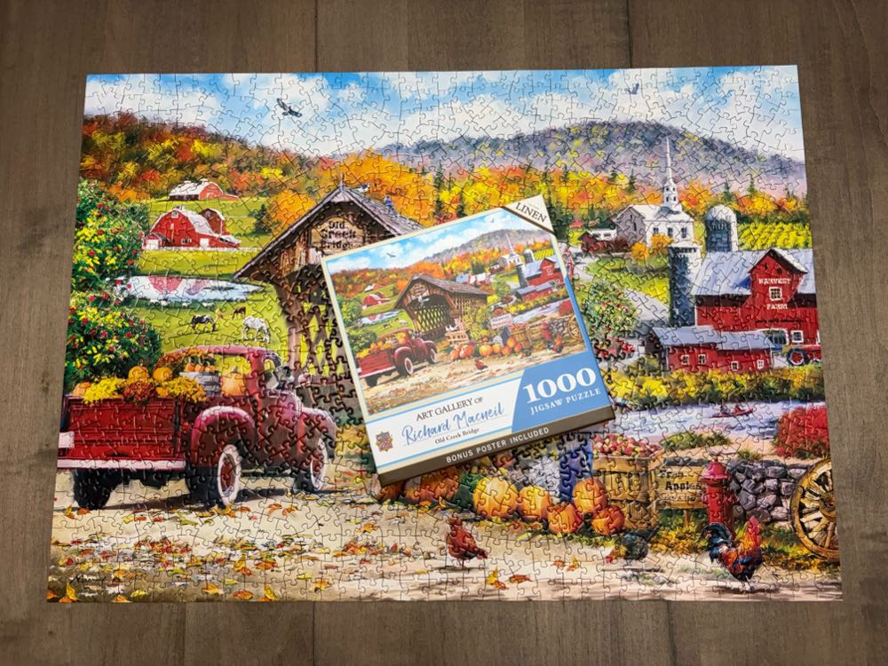 Old Creek Bridge - Master Pieces puzzle collectible [Barcode 705988721656] - Main Image 3